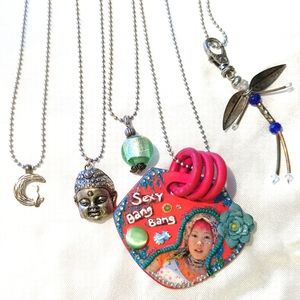 Necklace $9 or lot of 5 for $38 costume vintage repurposed
